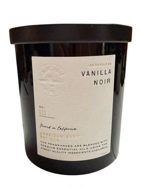 Vanilla Noir Scented Candle - Black Jar by Leoban Co. 9 ounces